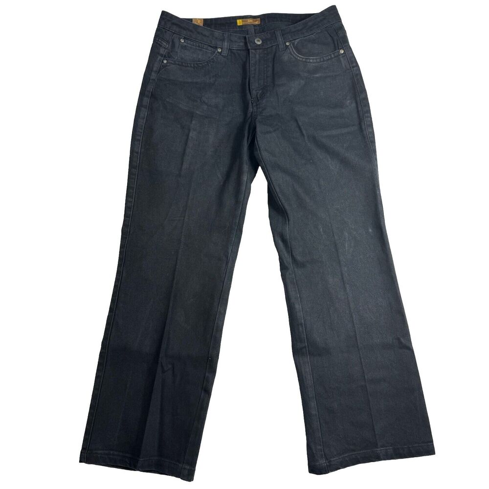 Wrangler Aura Jeans Womens Size 10R Black Denim 32x30 Bootcut‎